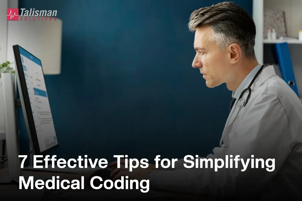 healthcare professional managing medical coding process